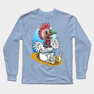 Suzie the Chicken Finds a Slug Long Sleeve T-Shirt